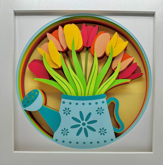 Watertering Can with Tulips